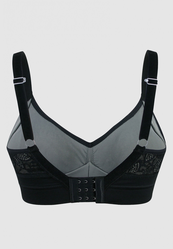 Sugar Candy Lux Fuller Seamless Nursing Bra Larger Cup Black, suits F H cups Plus Size Bras
